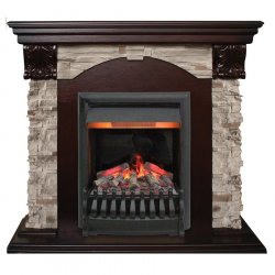 Каминокомплект RealFlame Dublin ROCK STD/EUG AO с очагом 3D Oregan